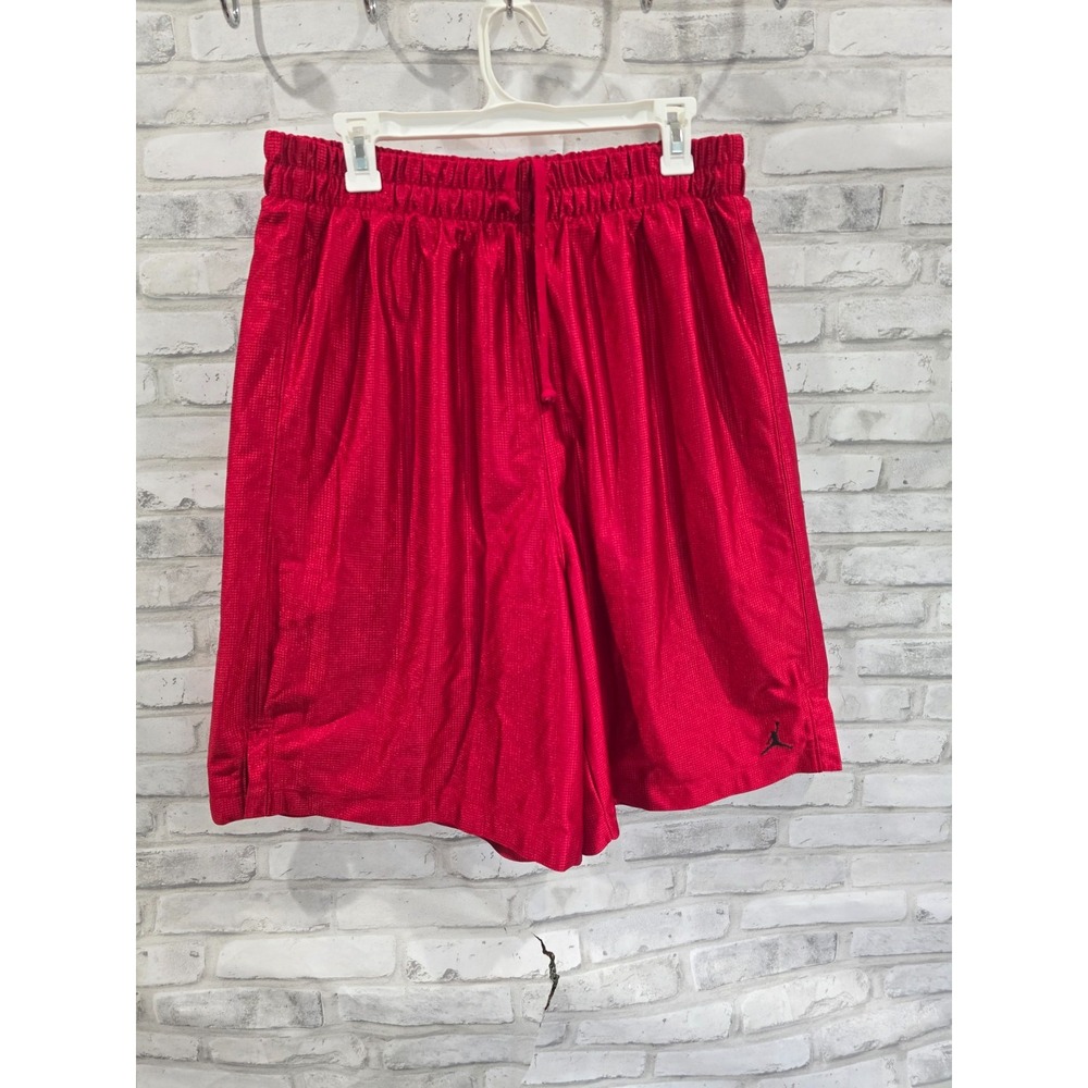 Vintage Air Jordan Dazzle Shorts Men 2XL Red Shiny Basketball Baggy Y2K